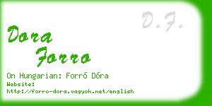 dora forro business card